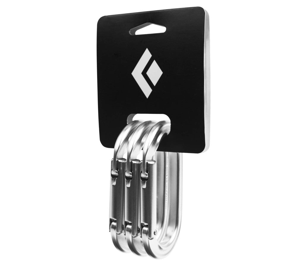 Black Diamond Oval Keylock (3pack)