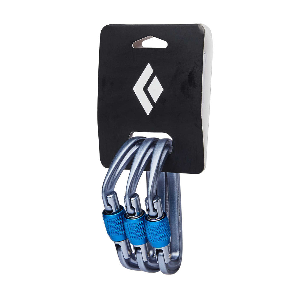 Black Diamond Hotforge carabiners (silver/blue 3 pack)